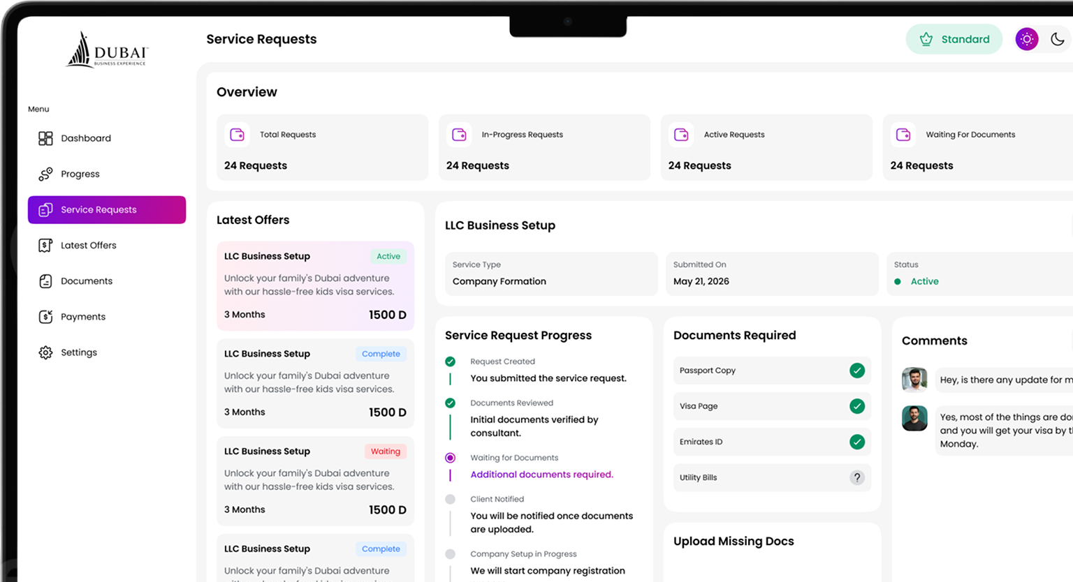 Dashboard preview