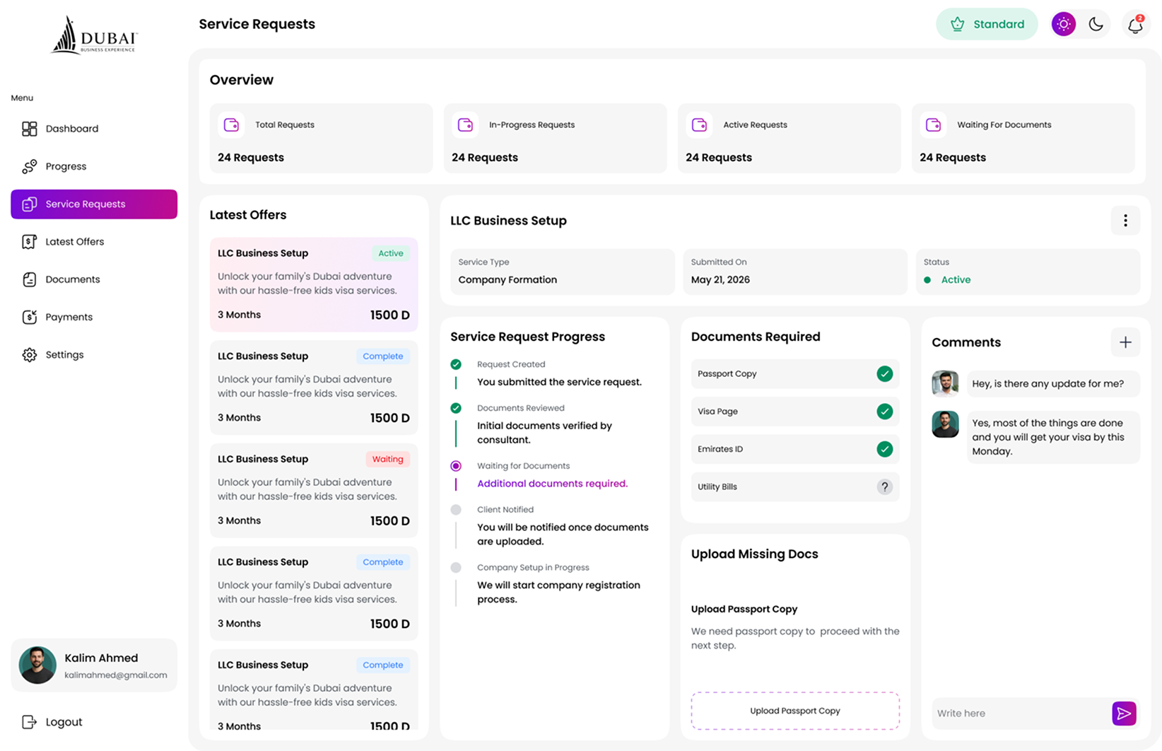 Dubai Experience CRM project preview